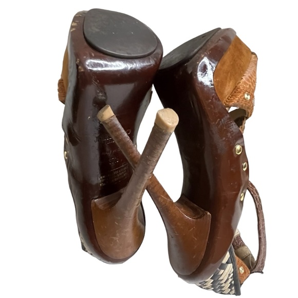 Jimmy Choo Python Khloe Kardashian Heels Platform Pumps Sz37.5 - Picture 10 of 16